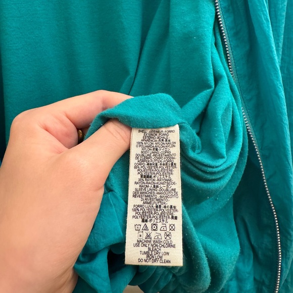 Free People Balloon Bomber Jacket in Turquoise. Size S/P - Picture 6 of 6